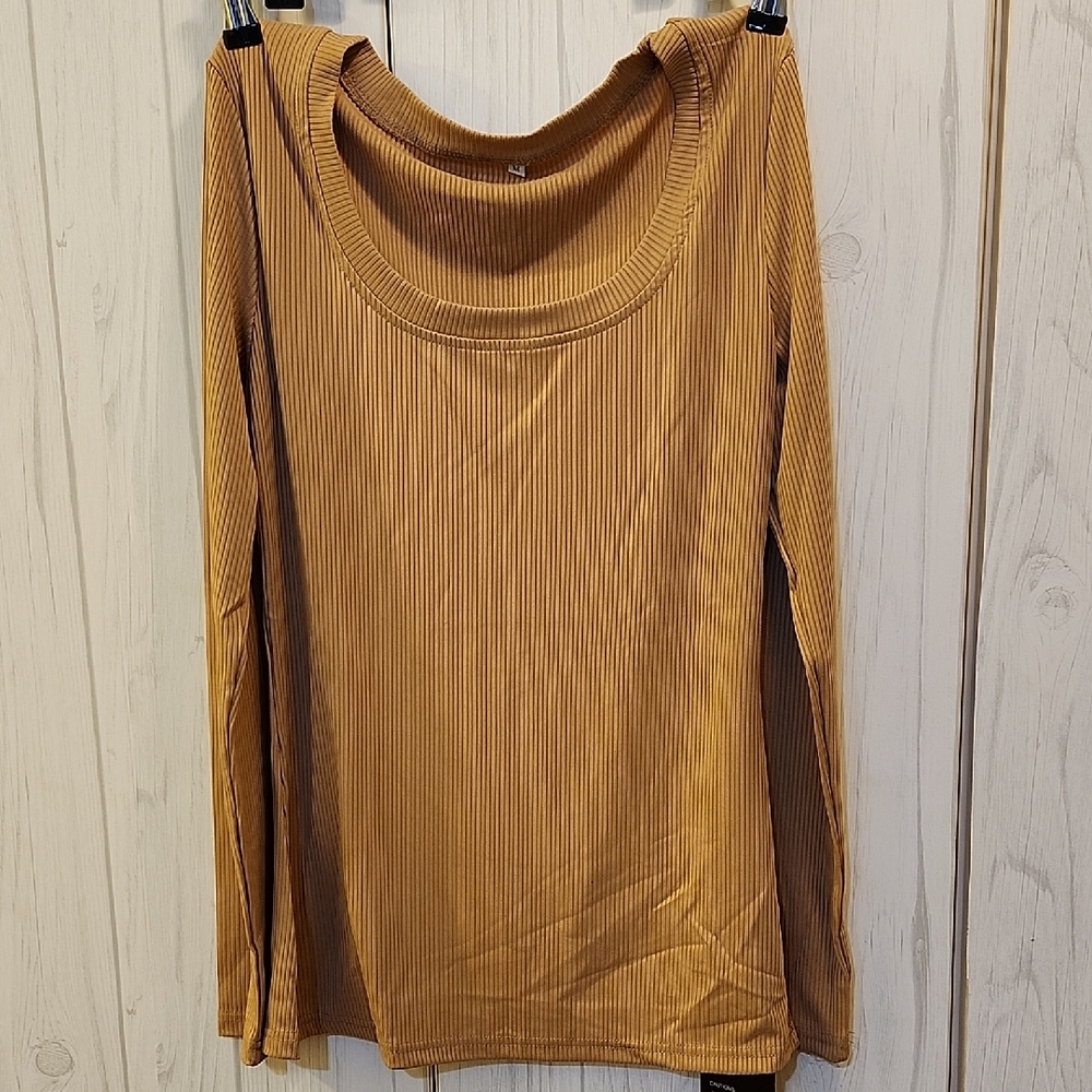 Women's Tan Long Sleeve Top